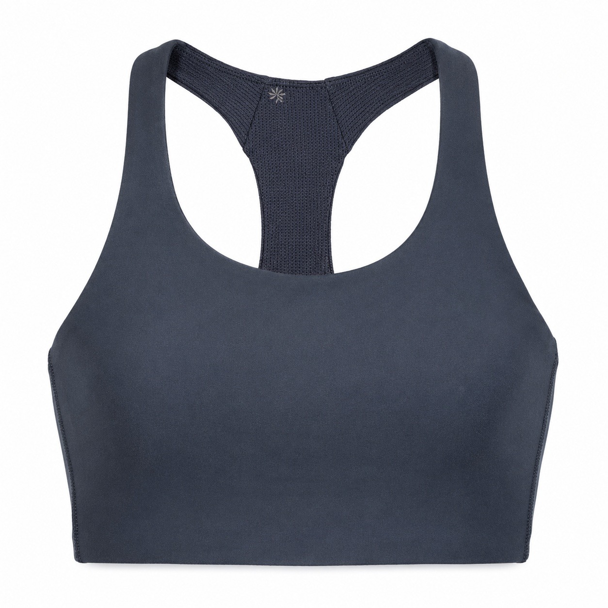 Athleta Girl Sports Bra L 12 Blue Gray Racerback Athletic Crop Top